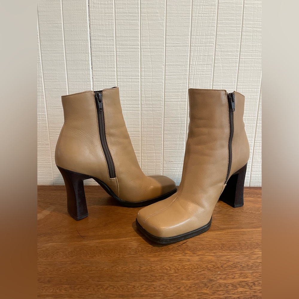 Vintage Aldo Leather Heeled Ankle Boots Y2K 90s